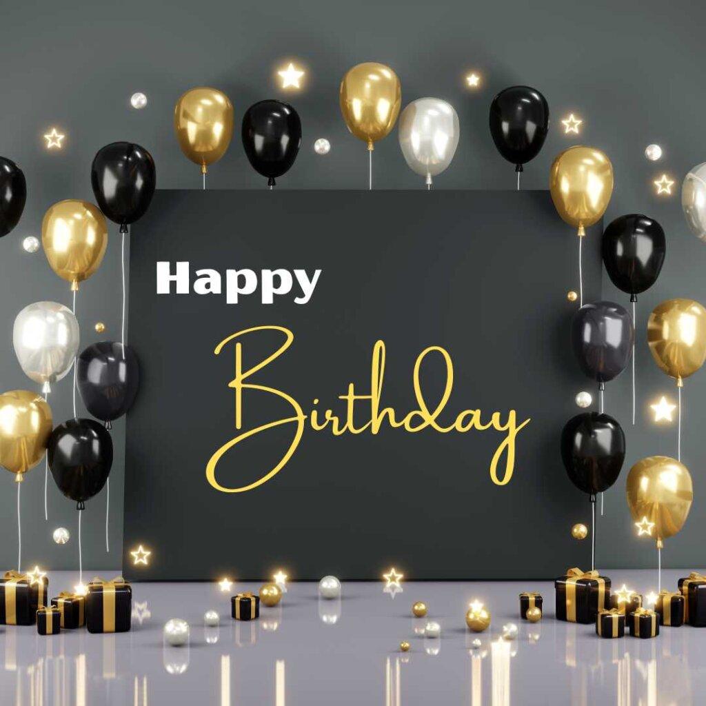 focus happy birthday wishes black gold balloons birthday background.jpg