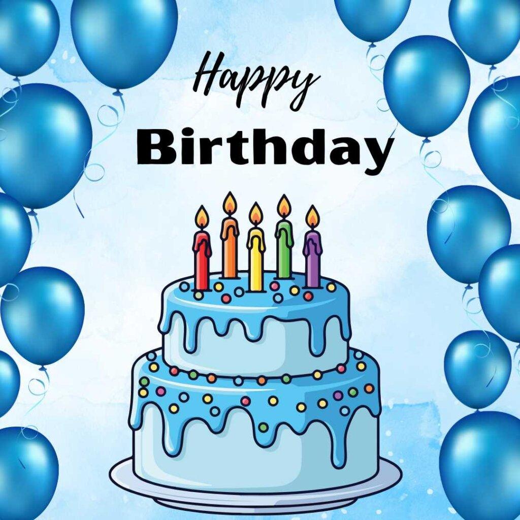 focus happy birthday wishes blue birthday cake balloons wishes card.jpg