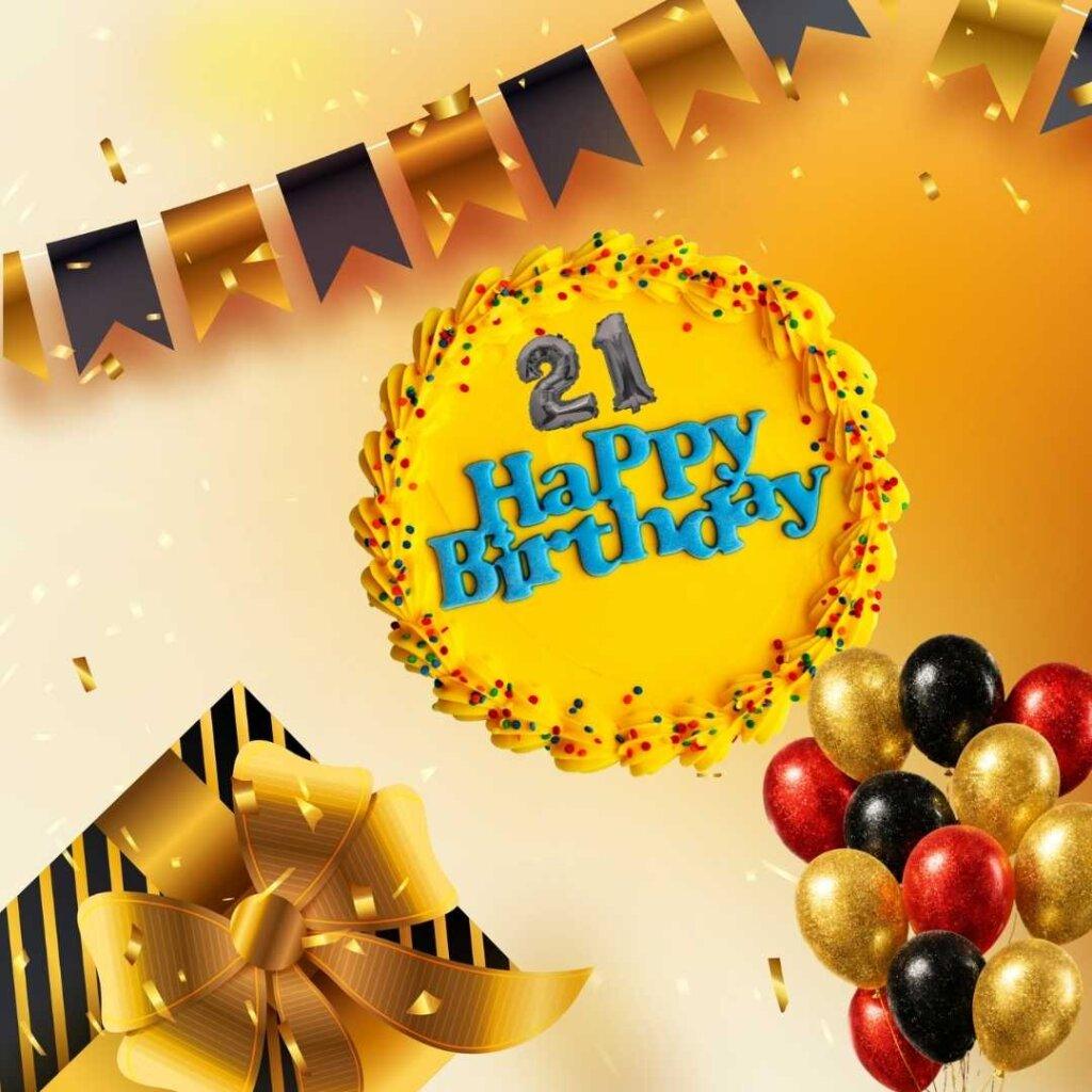 focus happy birthday wishes luxury 21st birthday gold cake balloons.jpg