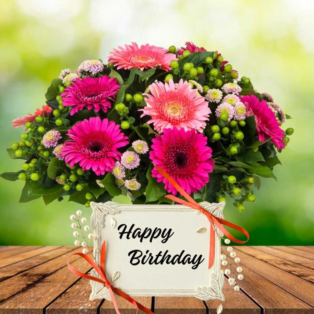 focus happy birthday wishes pink gerbera daisies birthday wishes card.jpg